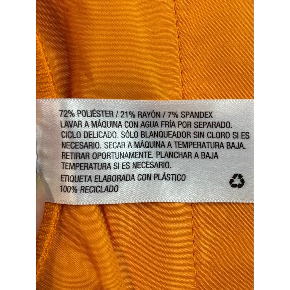 Bright Orange High Waisted Tailored Shorts with Pockets Women Size 14 - Picture 9 of 9